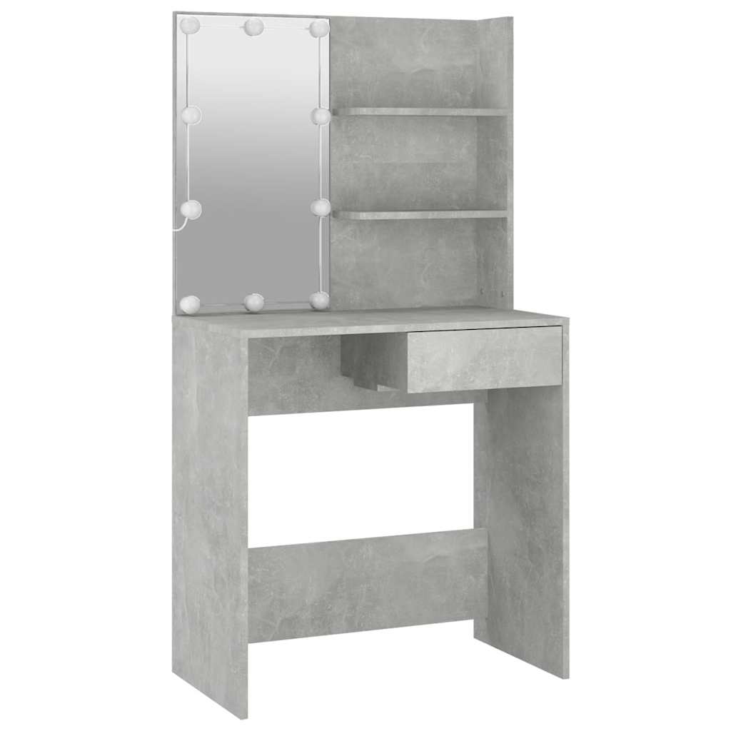 Coiffeuse avec LED Gris béton 74,5x40x141 cm - XIOS