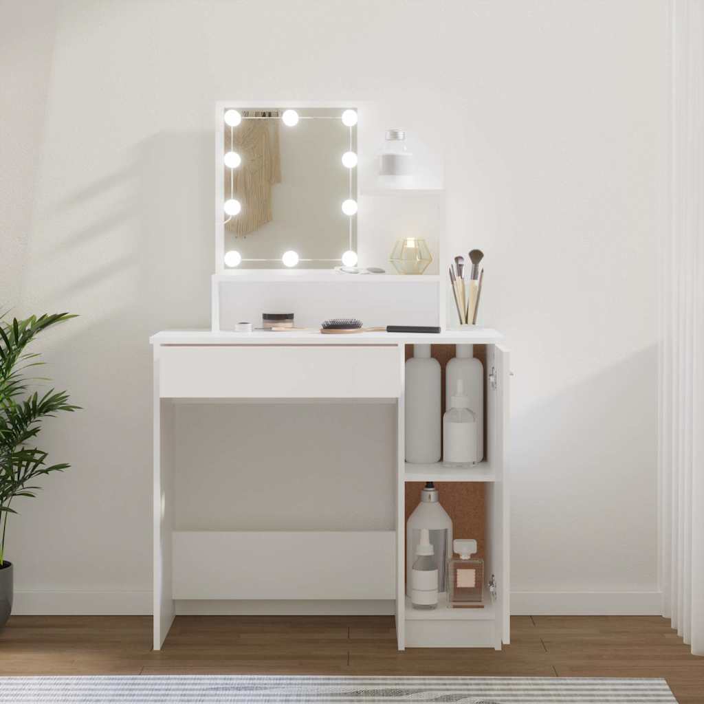 Coiffeuse avec LED blanc 86,5x35x136 cm - XIOS