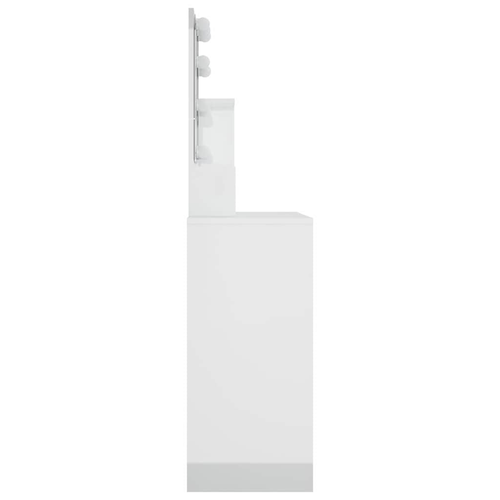 Coiffeuse avec LED blanc brillant 86,5x35x136 cm - XIOS