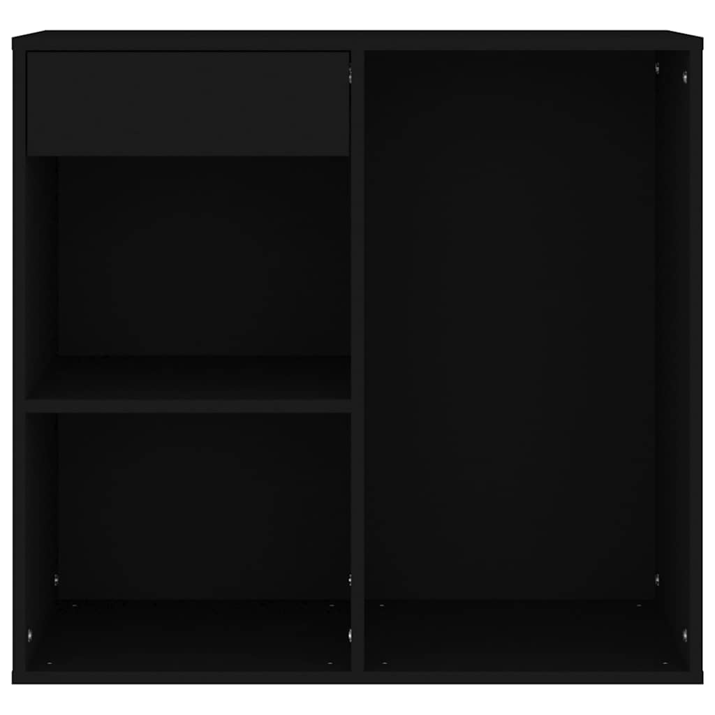 Armoire à cosmétiques noir 80x40x75 cm bois d'ingénierie - XIOS