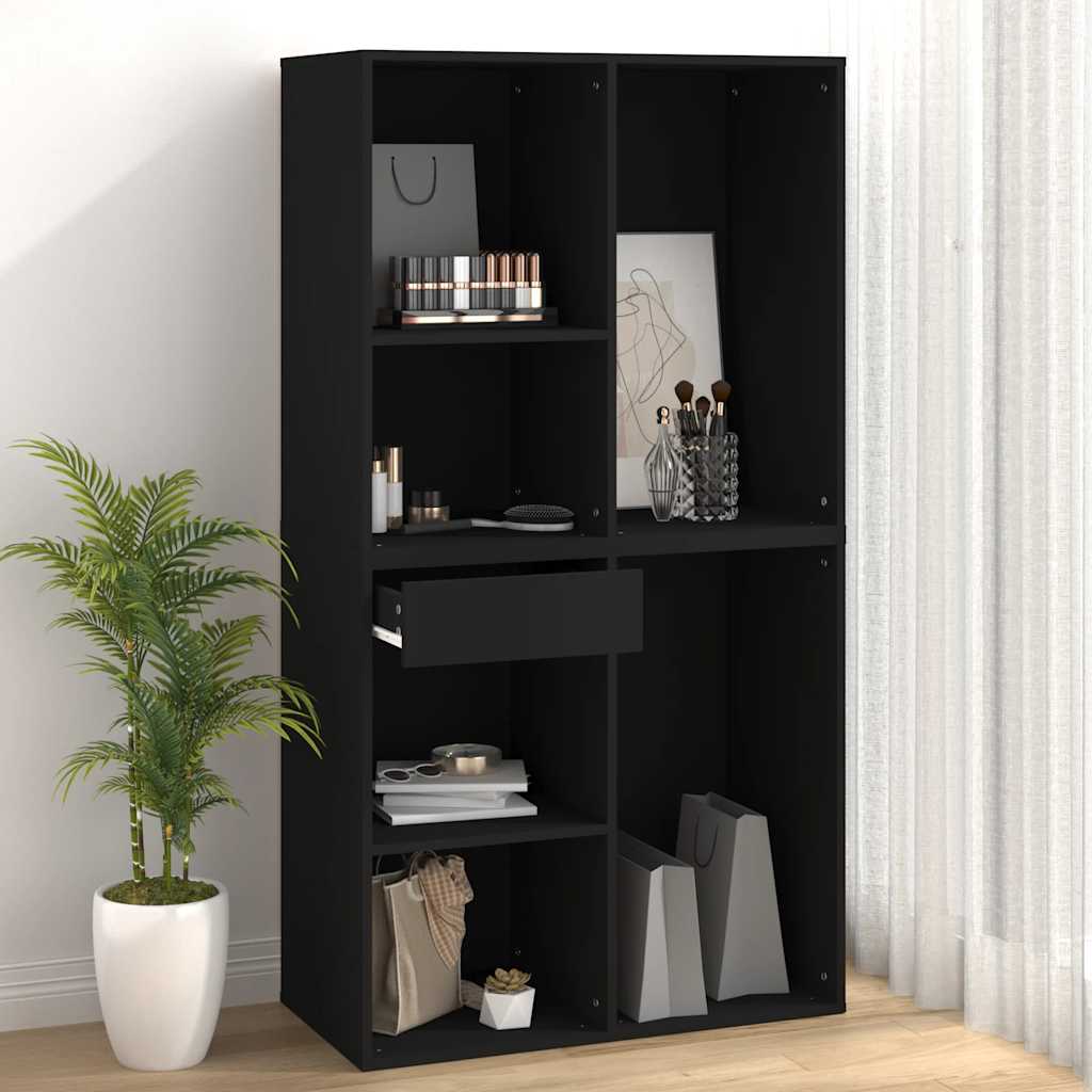 Armoire à cosmétiques noir 80x40x75 cm bois d'ingénierie - XIOS