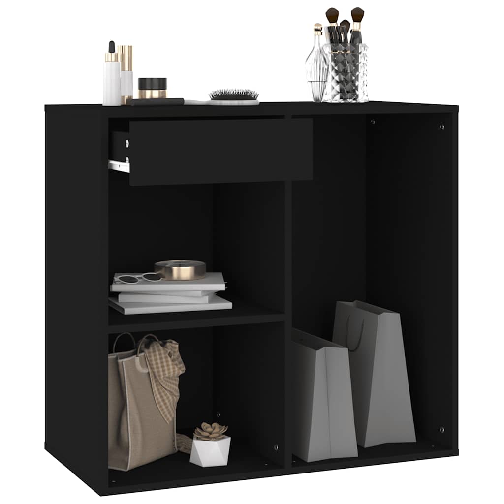 Armoire à cosmétiques noir 80x40x75 cm bois d'ingénierie - XIOS