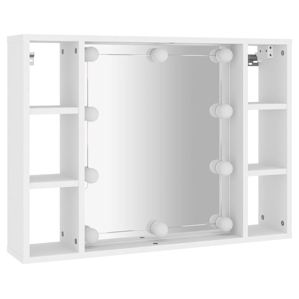 Armoire à miroir avec LED Blanc 76x15x55 cm - XIOS