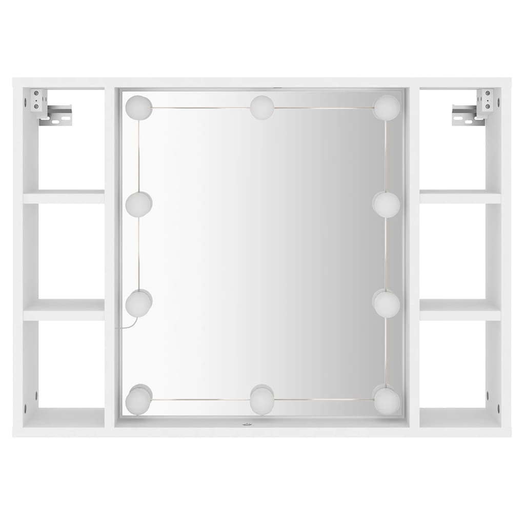 Armoire à miroir avec LED Blanc 76x15x55 cm - XIOS