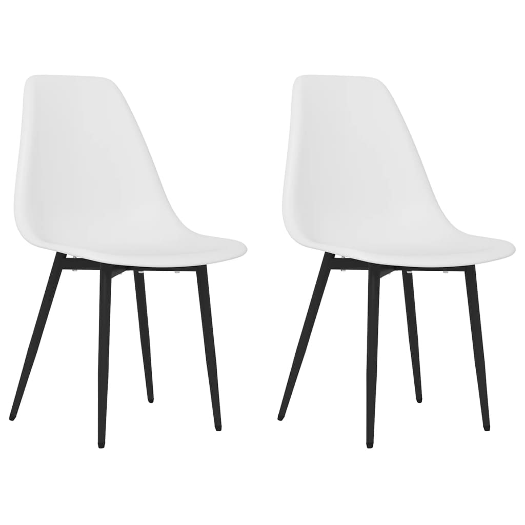 Chaises à manger lot de 2 blanc PP - XIOS