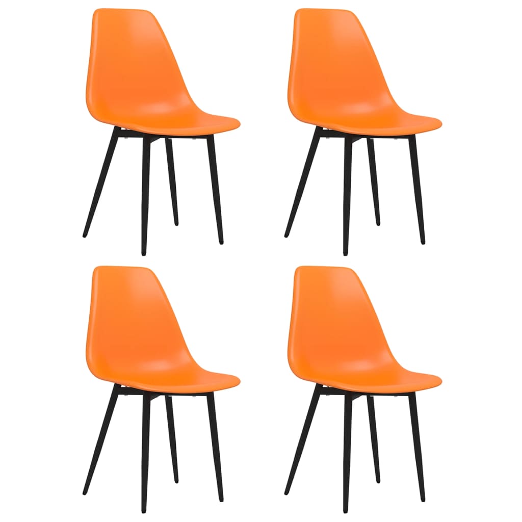 Chaises à manger lot de 4 orange PP - XIOS
