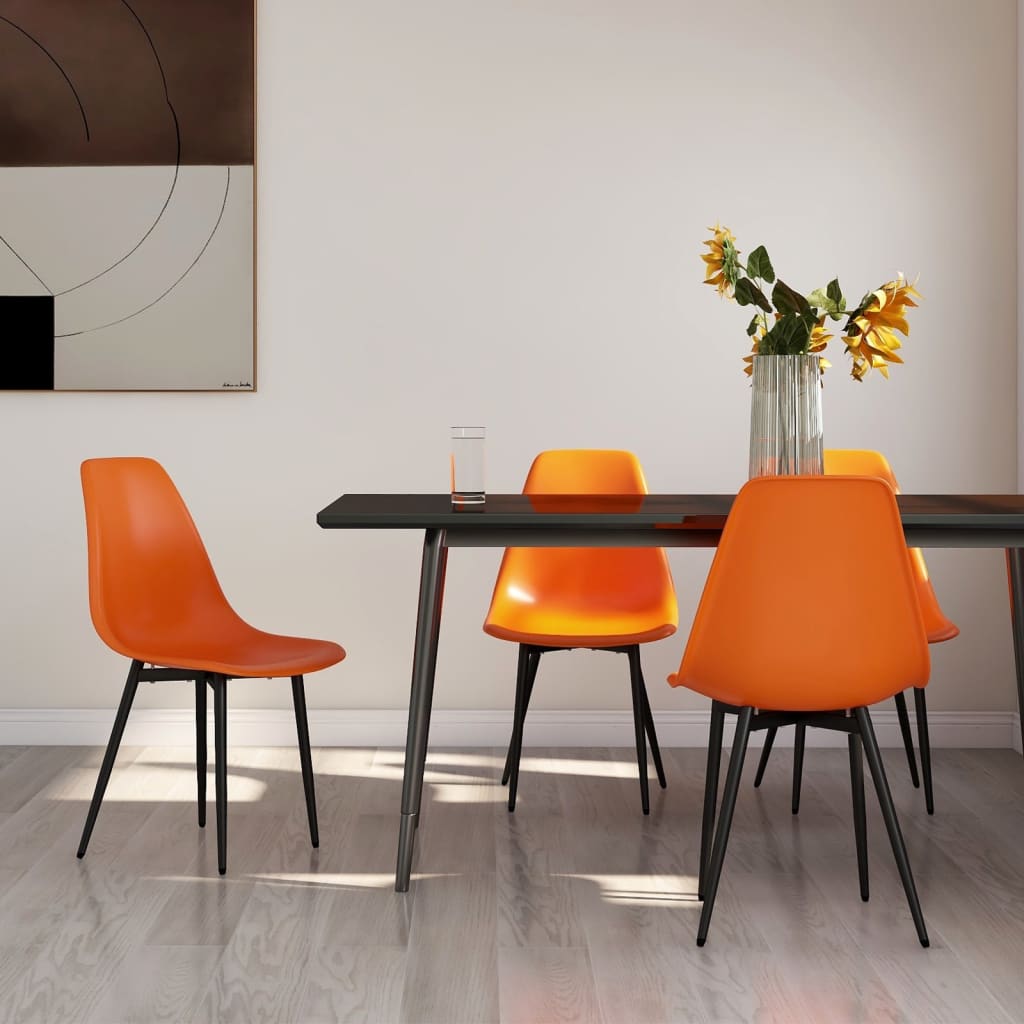 Chaises à manger lot de 4 orange PP - XIOS