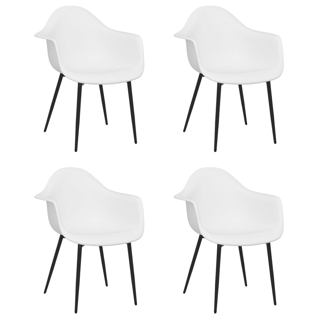 Chaises à manger lot de 4 blanc PP - XIOS