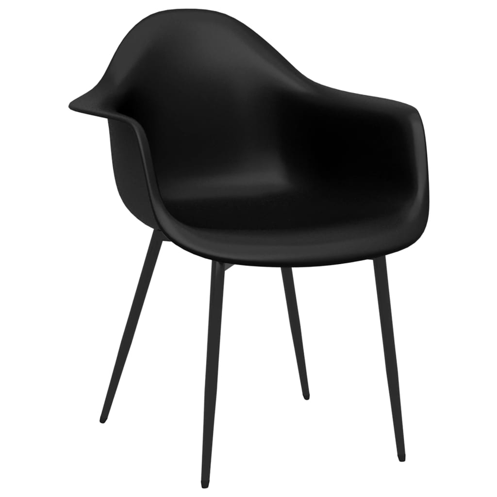 Chaises à manger lot de 4 noir PP - XIOS