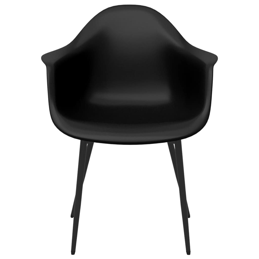 Chaises à manger lot de 4 noir PP - XIOS