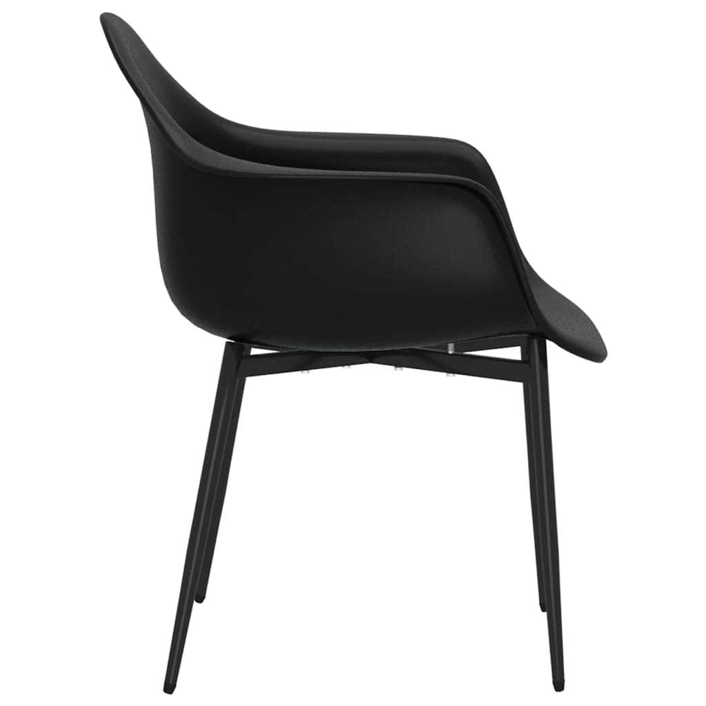 Chaises à manger lot de 4 noir PP - XIOS