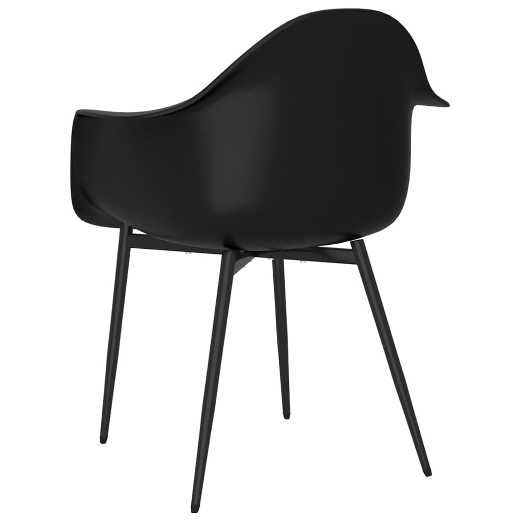 Chaises à manger lot de 4 noir PP - XIOS