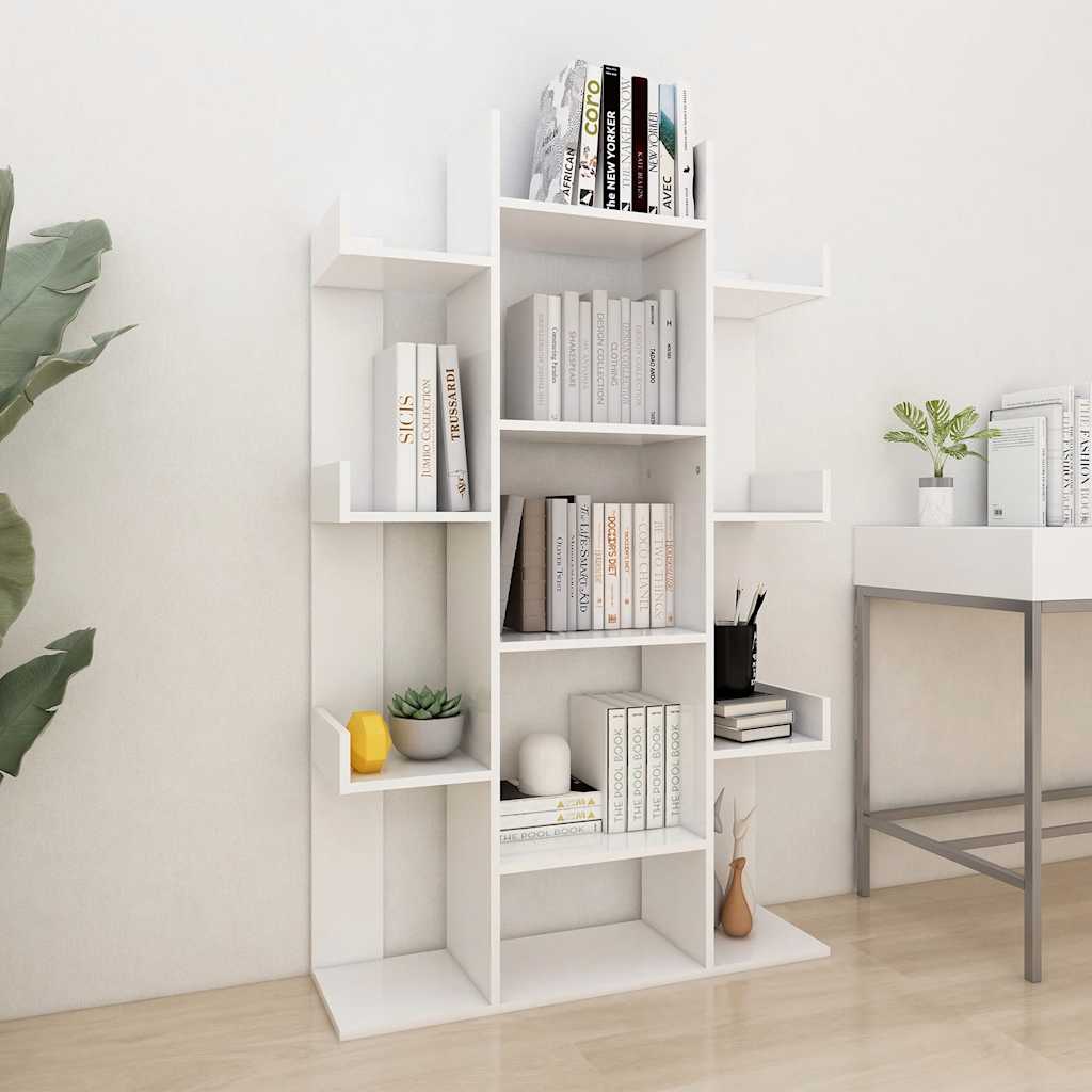 Bibliothèque Blanc 86x25,5x140 cm Bois d’ingénierie - XIOS