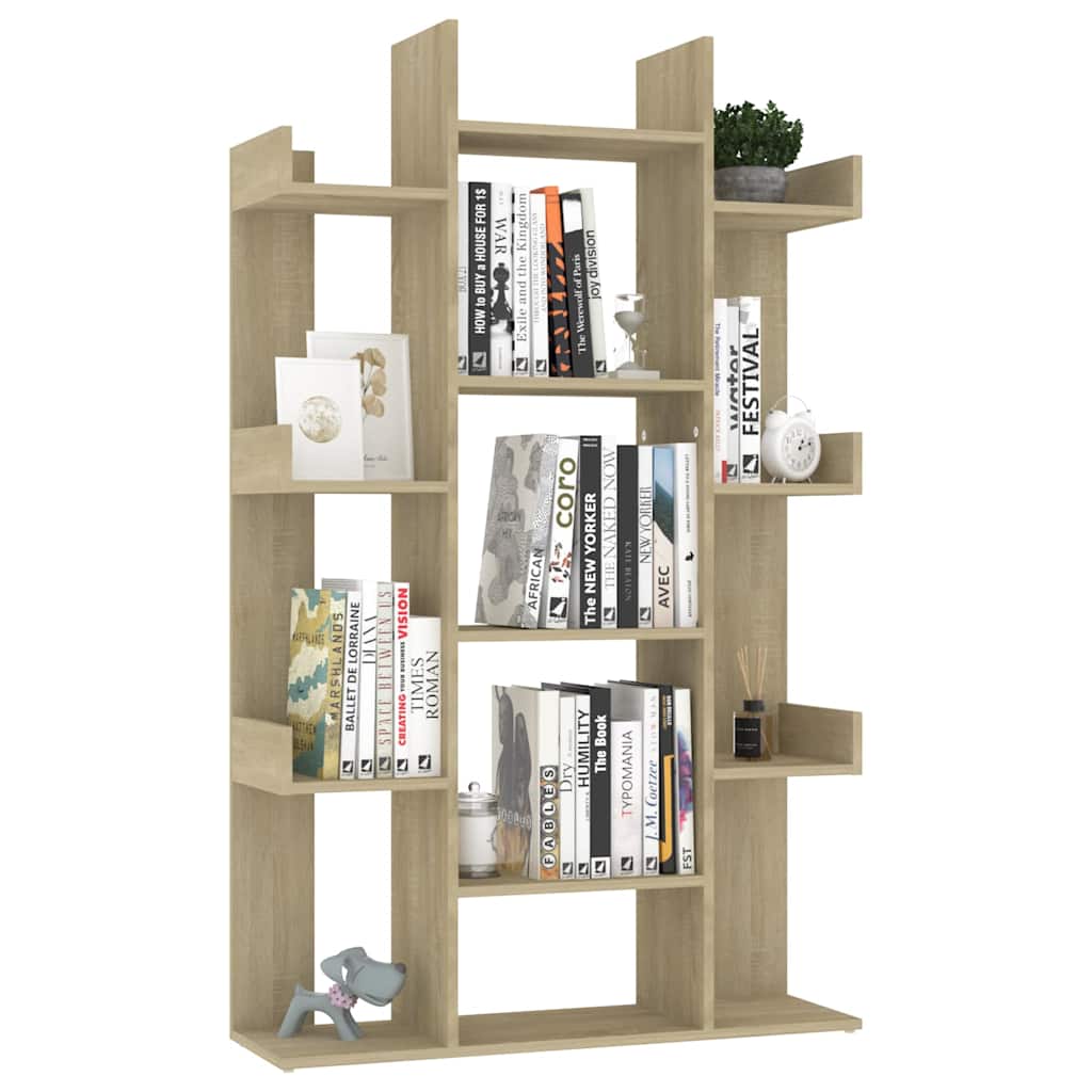 Bibliothèque Chêne Sonoma 86x25,5x140 cm Bois d’ingénierie - XIOS