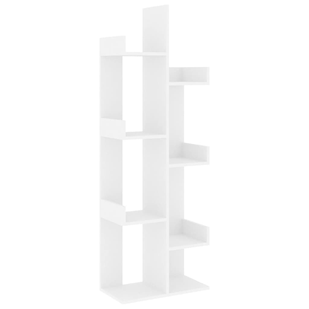 Bibliothèque Blanc 48x25,5x140 cm Bois d’ingénierie - XIOS