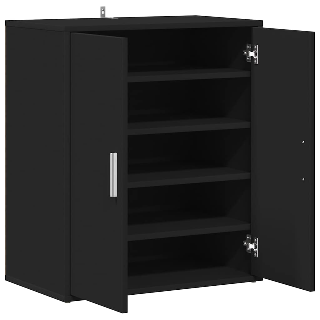 Armoire à chaussures Noir 60x35x70 cm Bois d’ingénierie - XIOS