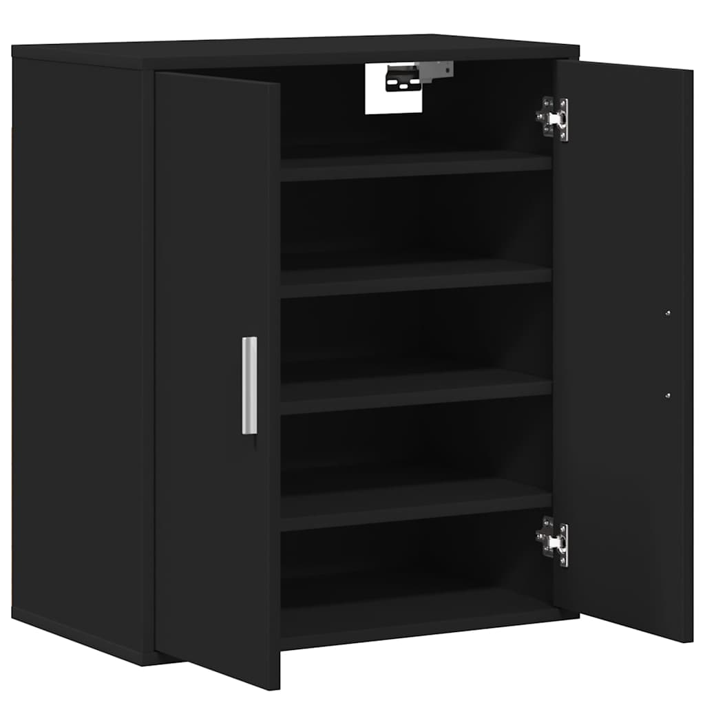 Armoire à chaussures Noir 60x35x70 cm Bois d’ingénierie - XIOS