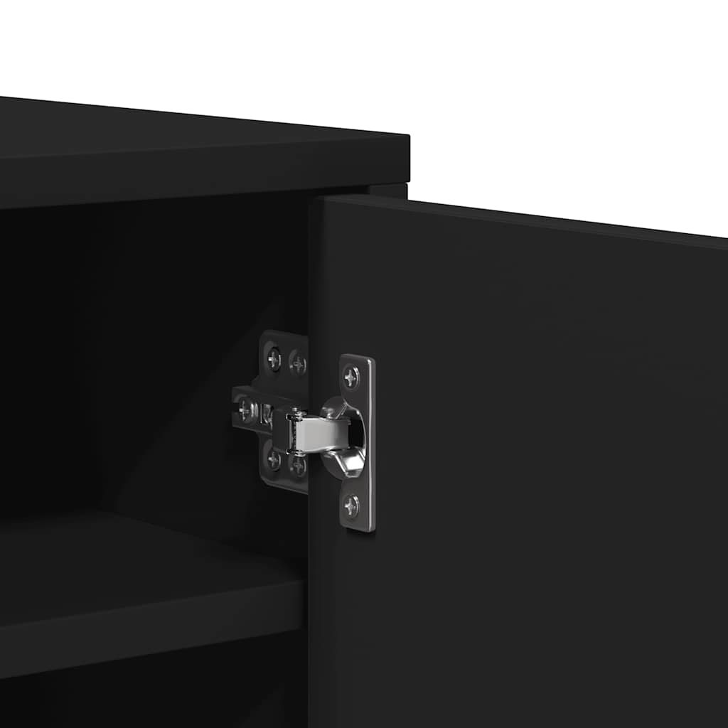 Armoire à chaussures Noir 60x35x70 cm Bois d’ingénierie - XIOS