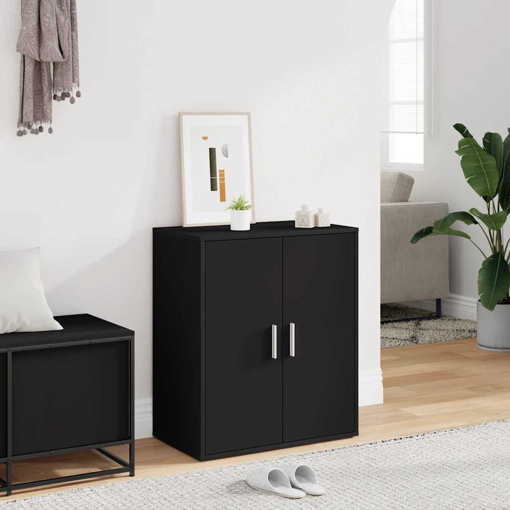 Armoire à chaussures Noir 60x35x70 cm Bois d’ingénierie - XIOS