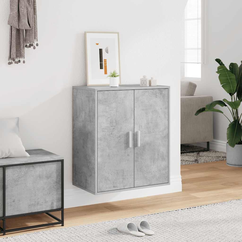 Armoire à chaussures Gris béton 60x35x70 cm Bois d’ingénierie - XIOS