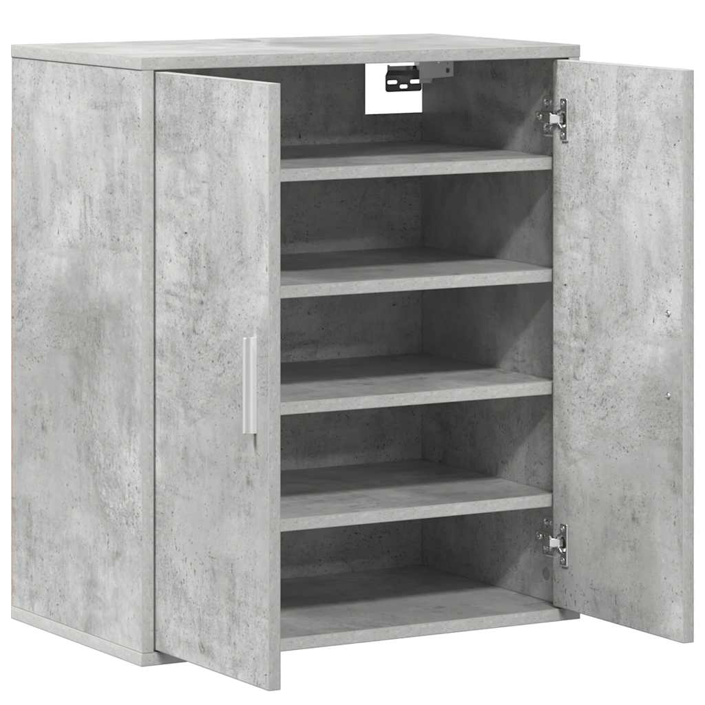 Armoire à chaussures Gris béton 60x35x70 cm Bois d’ingénierie - XIOS