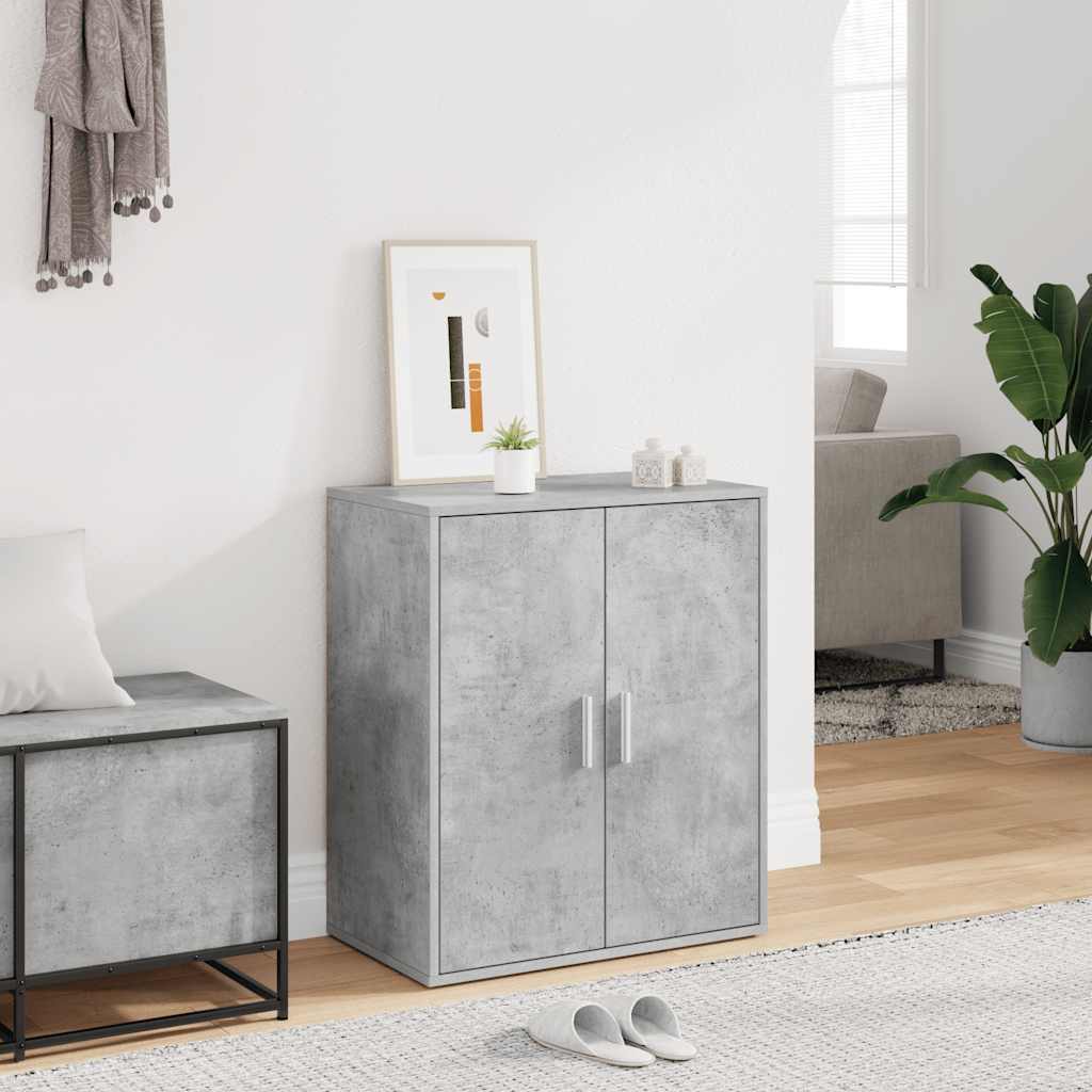 Armoire à chaussures Gris béton 60x35x70 cm Bois d’ingénierie - XIOS