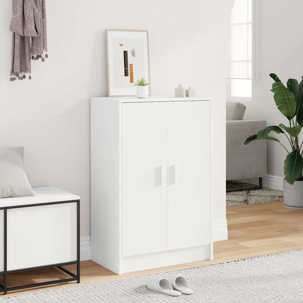 Armoire à chaussures Blanc 60x35x92 cm Bois d’ingénierie