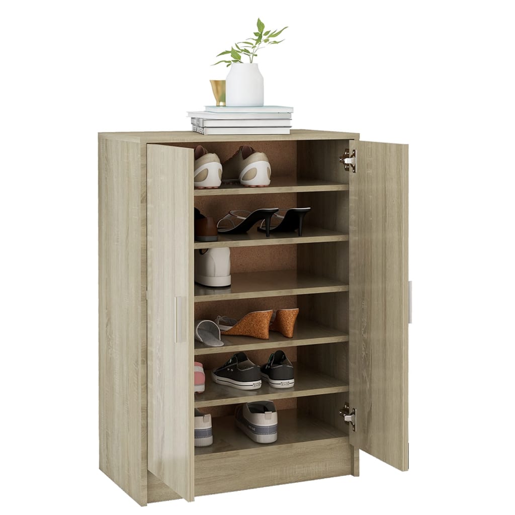 Armoire à chaussures Chêne Sonoma 60x35x92 cm Bois d’ingénierie - XIOS