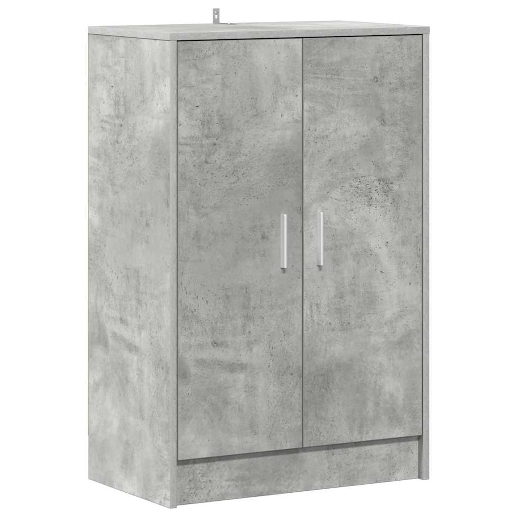 Armoire à chaussures Gris béton 60x35x92 cm Bois d’ingénierie