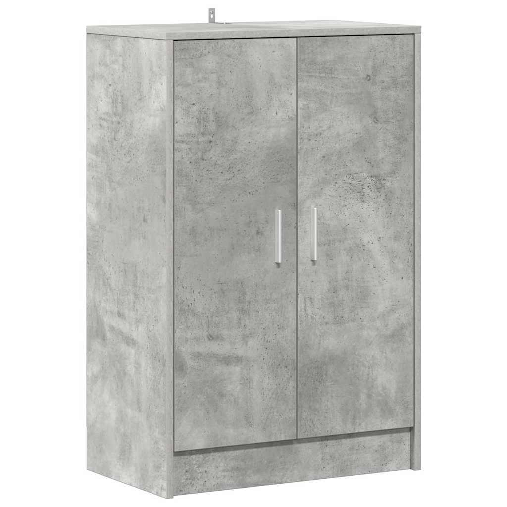 Armoire à chaussures Gris béton 60x35x92 cm Bois d’ingénierie - XIOS