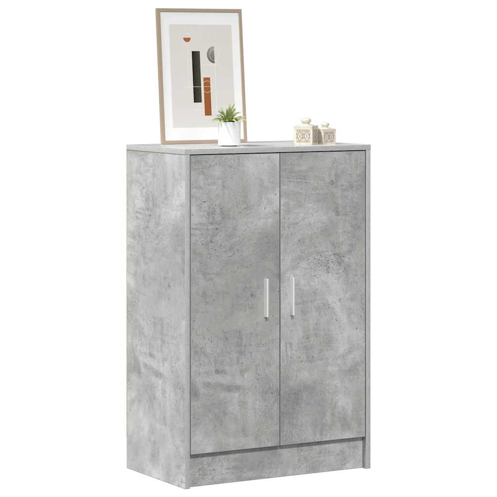 Armoire à chaussures Gris béton 60x35x92 cm Bois d’ingénierie