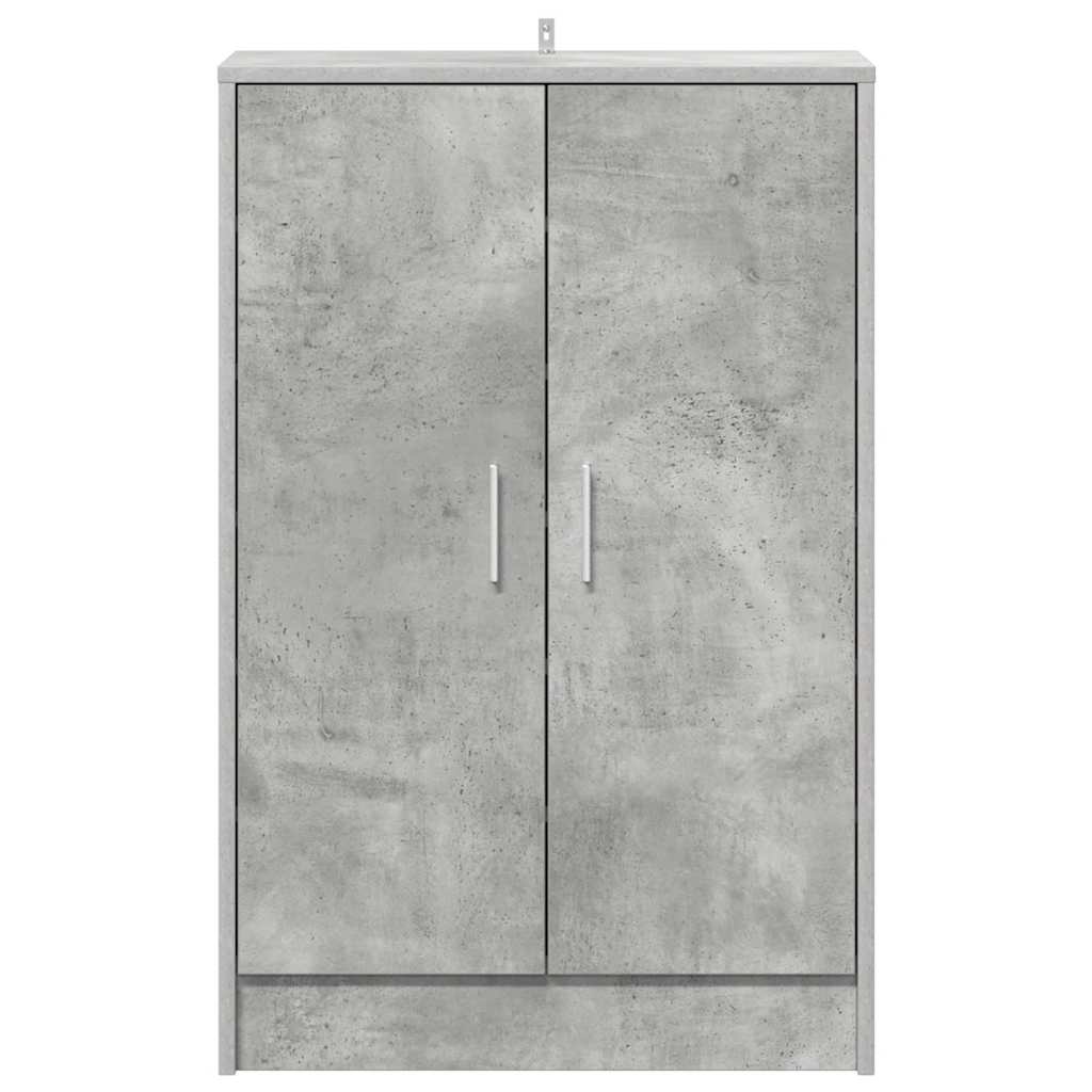 Armoire à chaussures Gris béton 60x35x92 cm Bois d’ingénierie