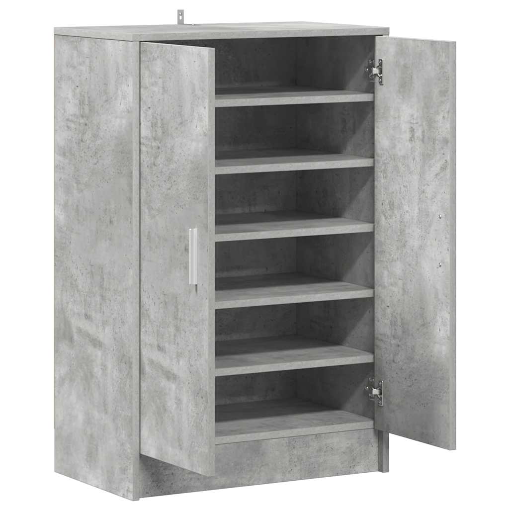 Armoire à chaussures Gris béton 60x35x92 cm Bois d’ingénierie