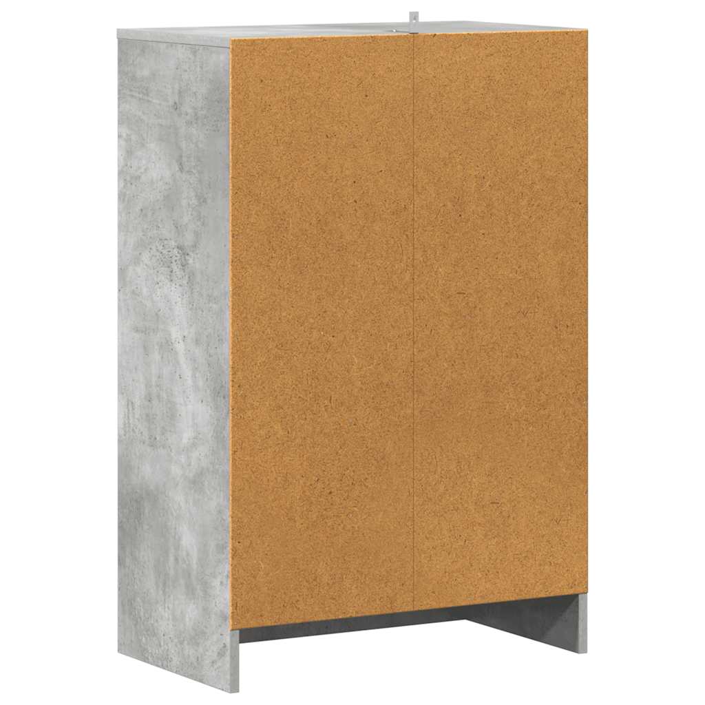 Armoire à chaussures Gris béton 60x35x92 cm Bois d’ingénierie