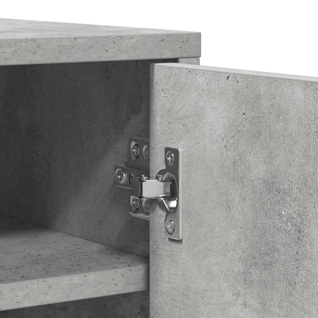 Armoire à chaussures Gris béton 60x35x92 cm Bois d’ingénierie
