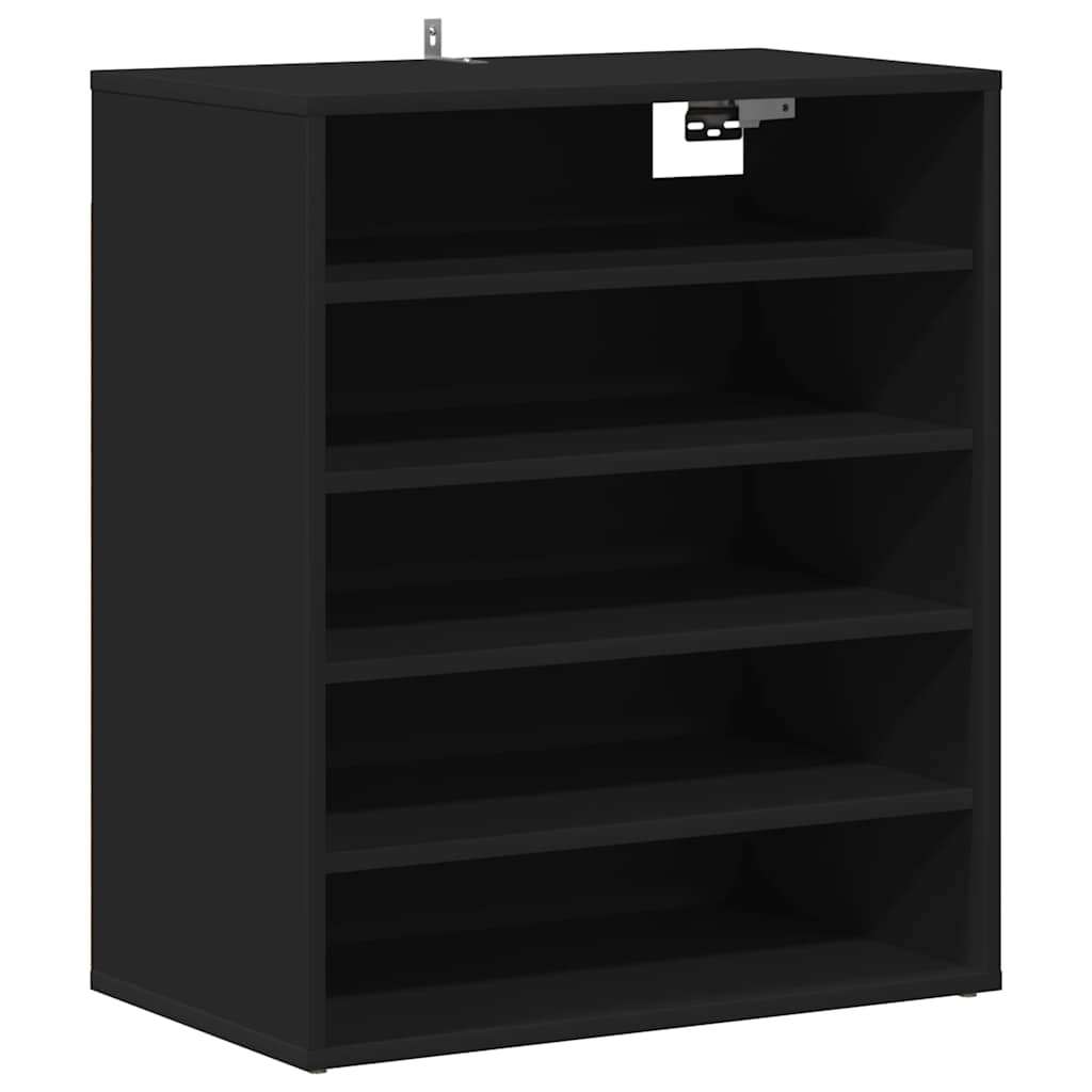 Armoire à chaussures Noir 60x35x70 cm Bois d’ingénierie - XIOS