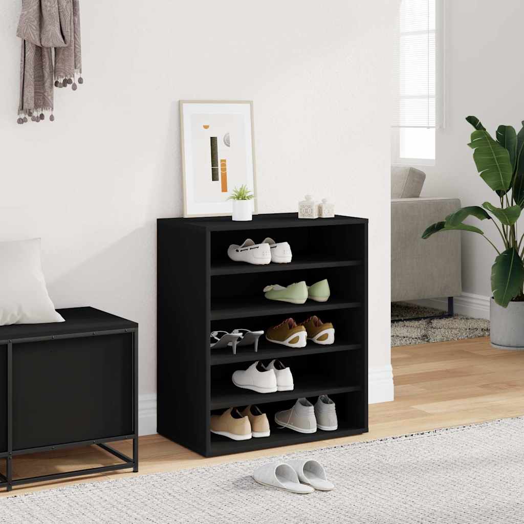 Armoire à chaussures Noir 60x35x70 cm Bois d’ingénierie - XIOS
