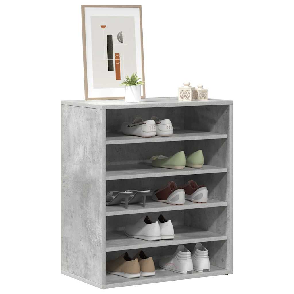 Armoire à chaussures Gris béton 60x35x70 cm Bois d’ingénierie - XIOS