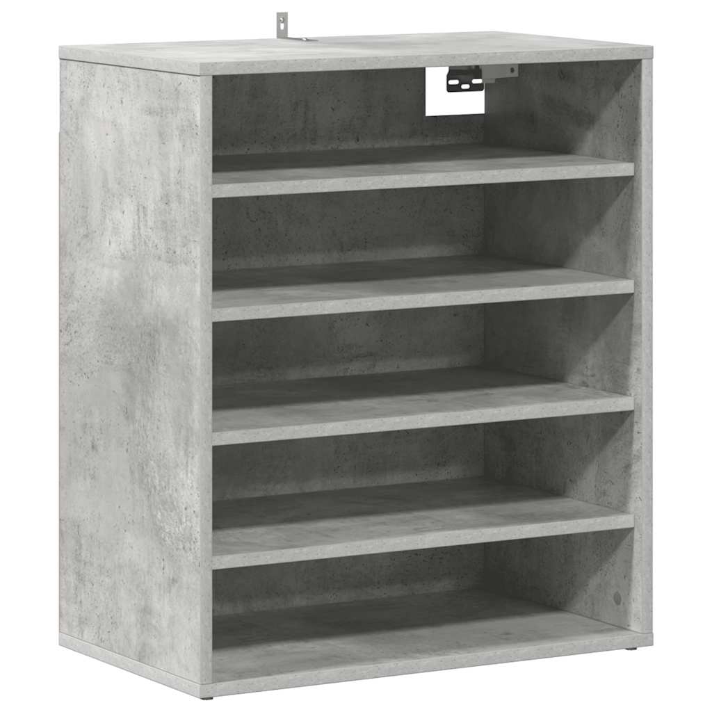 Armoire à chaussures Gris béton 60x35x70 cm Bois d’ingénierie - XIOS