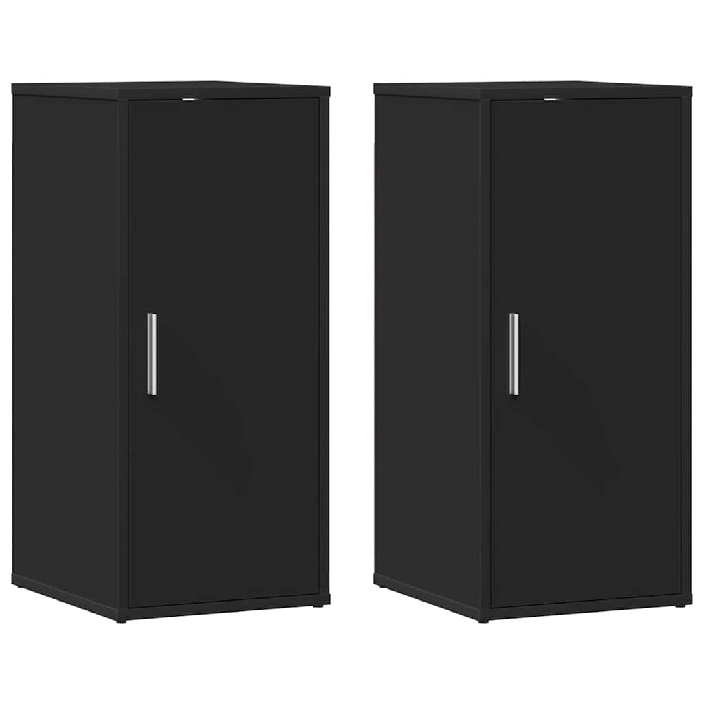 Armoires à chaussures 2 pcs Noir 32x35x70 cm Aggloméré - XIOS