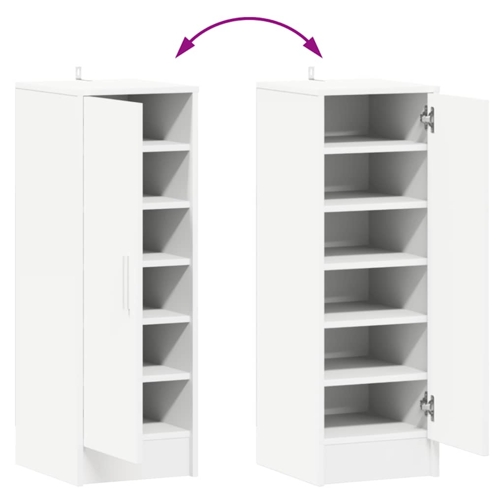Armoire à chaussures Blanc 32x35x92 cm Aggloméré