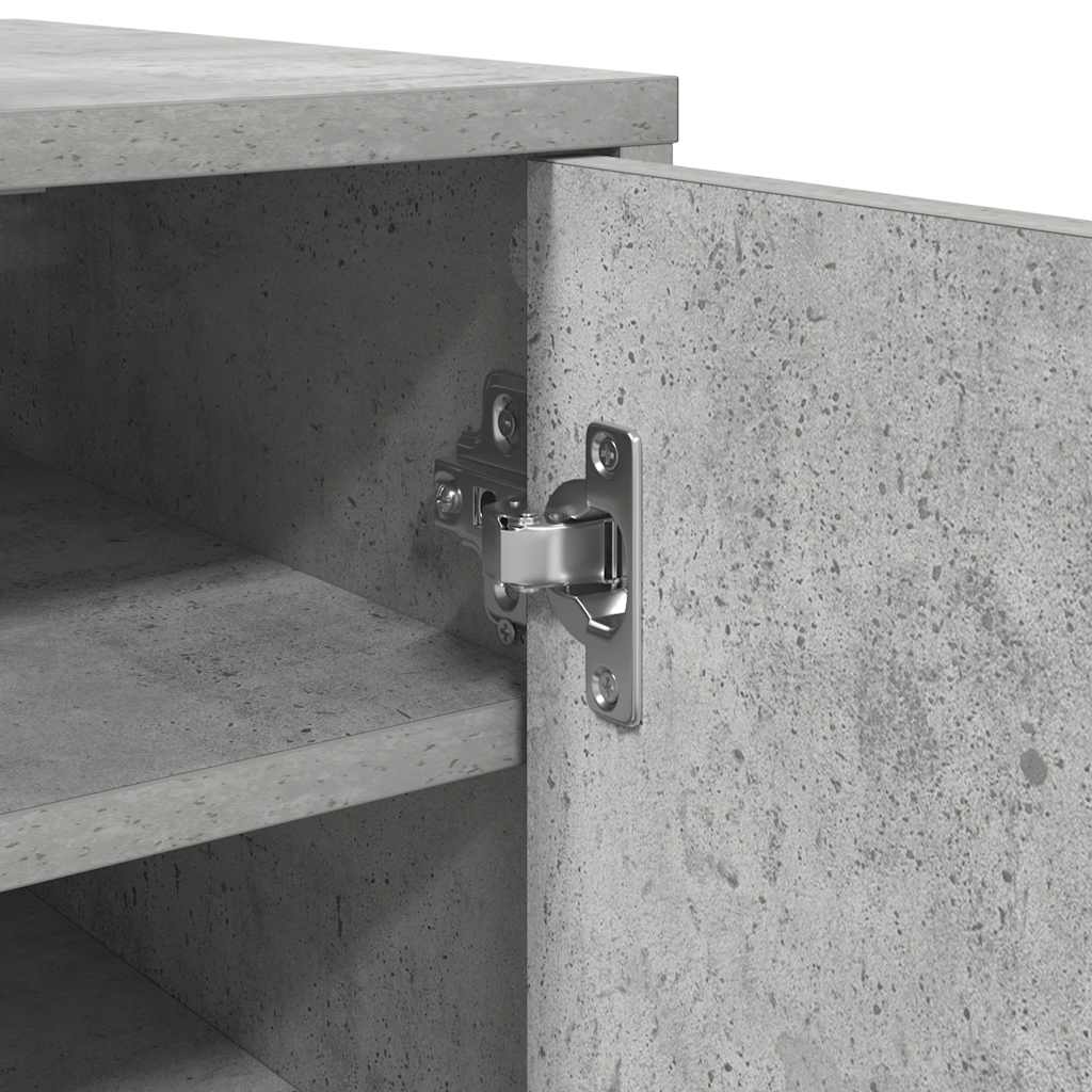 Armoire à chaussures Gris béton 32x35x92 cm Bois d’ingénierie - XIOS