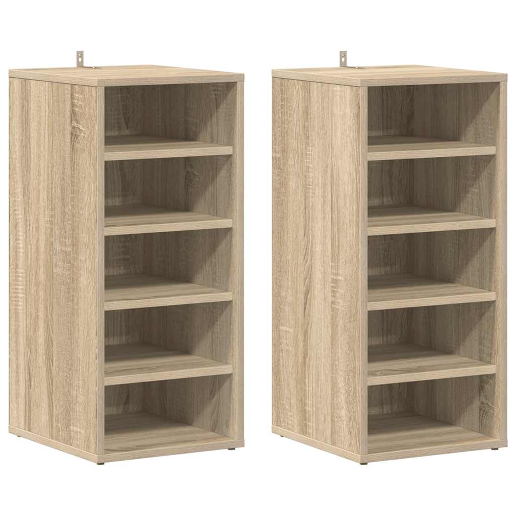 Armoires à chaussures 2 pcs Chêne Sonoma Bois d'ingénierie - XIOS