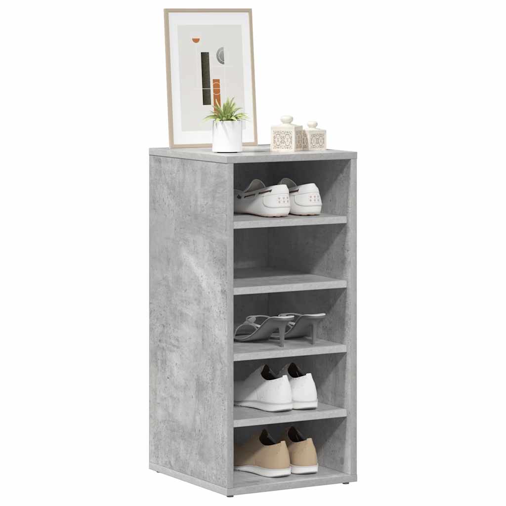 Armoire à chaussures Gris béton 31,5x35x70 cm Bois d'ingénierie - XIOS