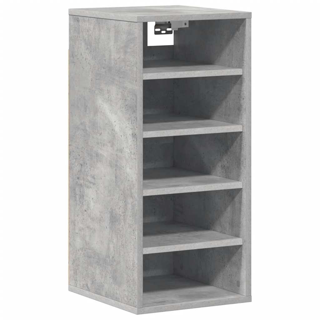 Armoire à chaussures Gris béton 31,5x35x70 cm Bois d'ingénierie - XIOS