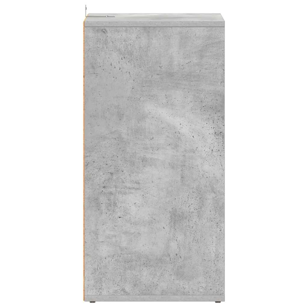 Armoire à chaussures Gris béton 31,5x35x70 cm Bois d'ingénierie - XIOS