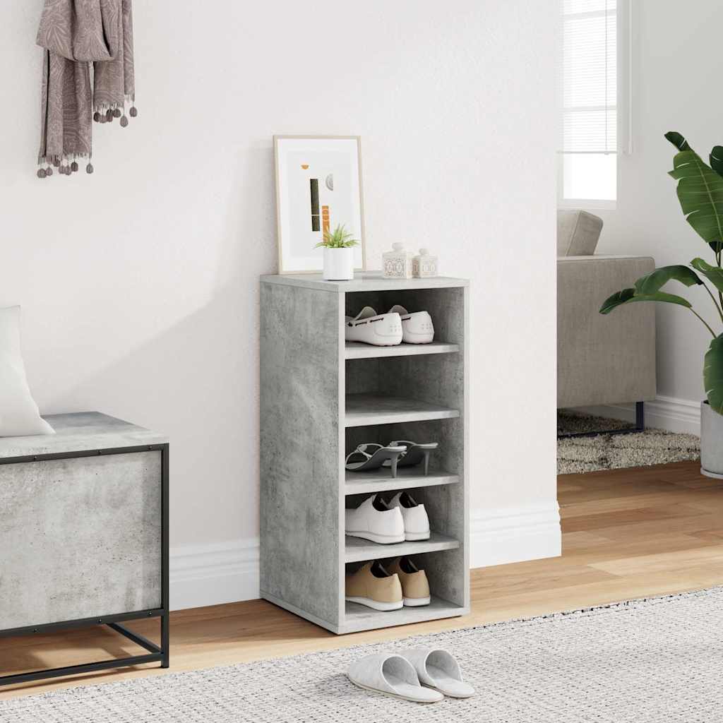 Armoire à chaussures Gris béton 31,5x35x70 cm Bois d'ingénierie - XIOS