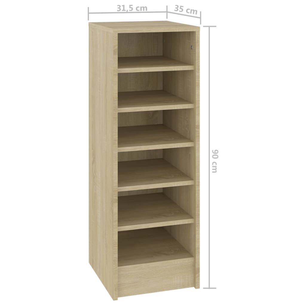 Armoire à chaussures Chêne Sonoma 31,5x35x90 cm Bois ingénierie - XIOS