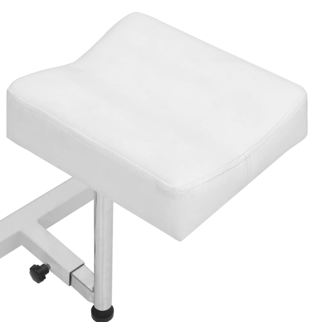 Fauteuil de massage et repose-pied Blanc 127x60x98cm Similicuir