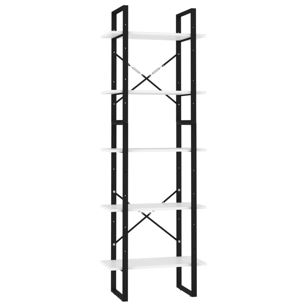 Bibliothèque à 5 niveaux Blanc 60x30x175 cm Bois ingénierie - XIOS